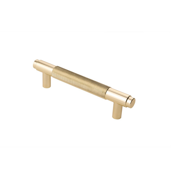 Griff gerippt, mattgold, 128 mm – Bohrlochabstand 96 mm