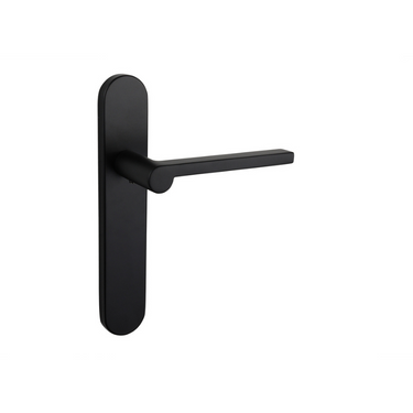 Caserta Türgriff schwarz mit abgerundetem Schild