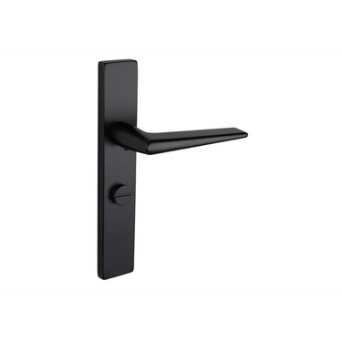 Modena Türgriff schwarz mit rechteckiger Abdeckung WC63/8 Badezimmerschloss