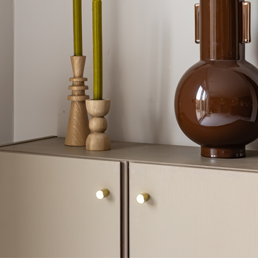 Schrankknopf, mattgold, 20 x 25 mm