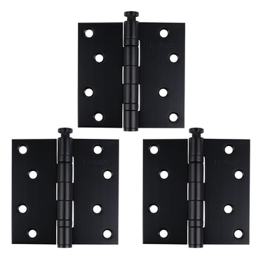 3 Stück Kugelgelenkscharnier gerade Schwarz 89x89x2,5 mm