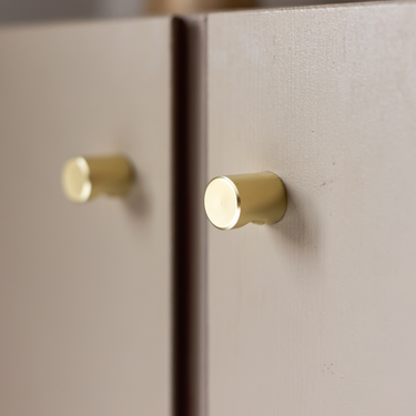 Schrankknopf, mattgold, 20 x 25 mm