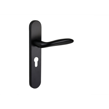 Benevento Türgriff schwarz mit abgerundetem Schild PC55