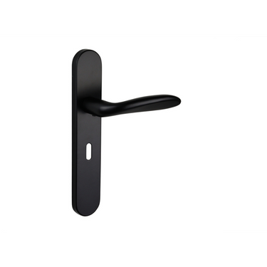 Benevento Türgriff schwarz mit abgerundetem Schild SL56