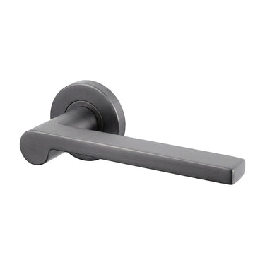 Caserta Türgriff Gun Metal PVD beschichtet mit runder Rosette