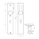 Tekening Pesaro deurkruk SL56