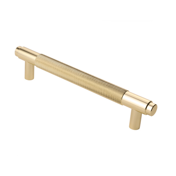 Griff gerippt, mattgold, 160 mm – Bohrlochabstand 128 mm