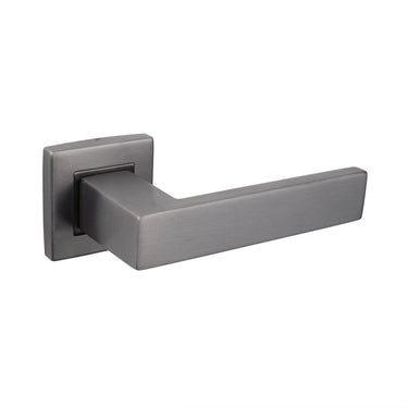 Imperio Türdrücker Gun Metal PVD beschichtet mit Vierkantrosette