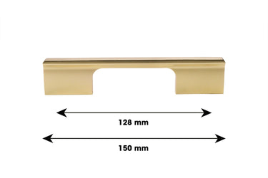 Griff Modern Matt Gold 150 mm - Bohrabstand 128 mm