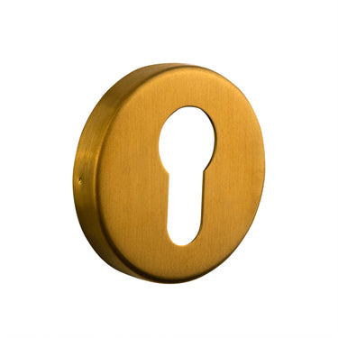 Zylinderrosetten, mattgolden, rund