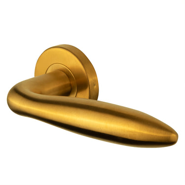 Pratona Türgriff, mattgold PVD-beschichtet mit runder Rosette