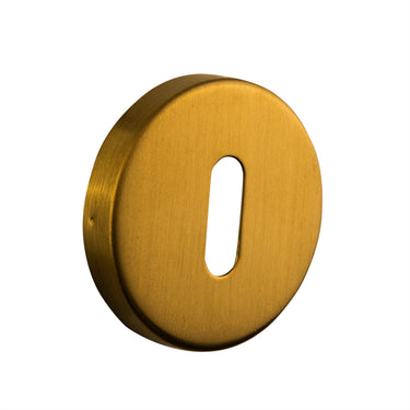 Schlüsselrosetten, mattgolden, rund