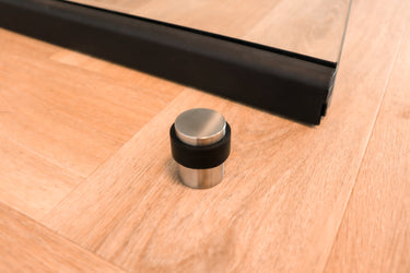 Türstopper aus Edelstahl, Bodenmontage, 40 mm
