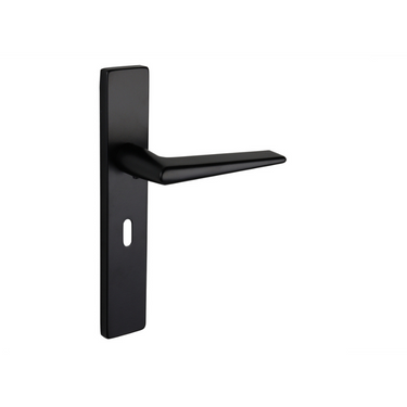 Modena Türgriff schwarz mit rechteckigem Schild SL56