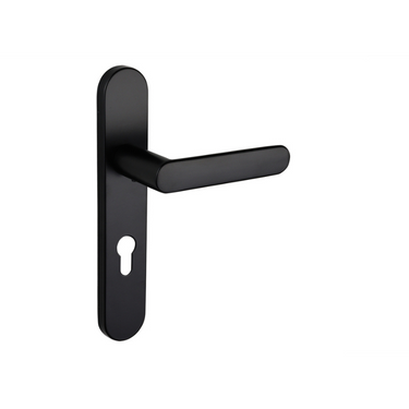 Novara Türgriff schwarz mit abgerundetem Schild PC55