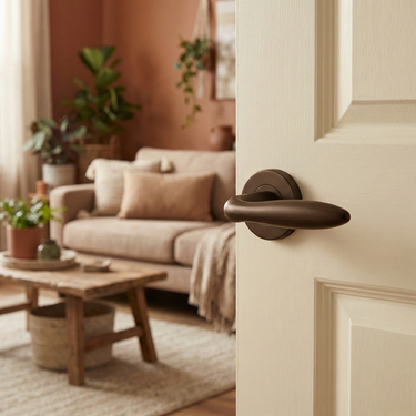 Pratona-Türgriff aus Bronze mit runder Rosette