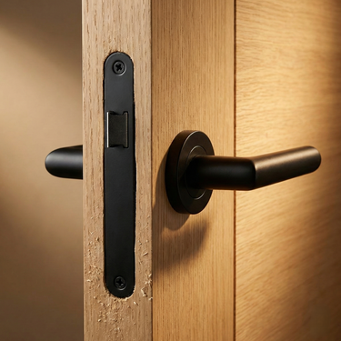 Laufschloss mit schwarzer Frontplatte