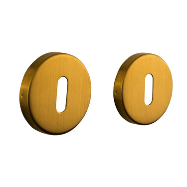 Schlüsselrosetten, mattgolden, rund