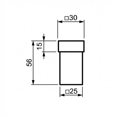 Türstopper schwarz, zur Boden- oder Wandmontage, 56 mm