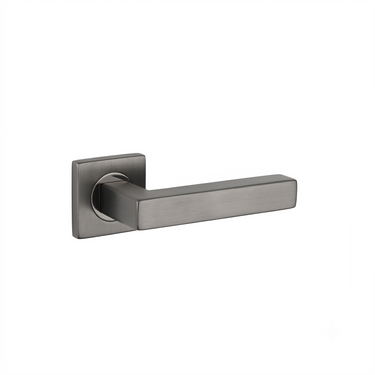 Viterbo Türklinke Gun Metal PVD beschichtet mit quadratischer Rosette