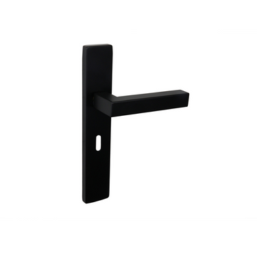 Viterbo Türgriff schwarz mit rechteckigem Schild SL56