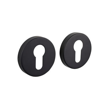 Zylinderrosetten, schwarz, rund