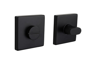 schwarze quadratische Rosette für Toilettenschloss